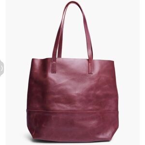 ABLE Mamuye Classic Tote In Dark Cherry